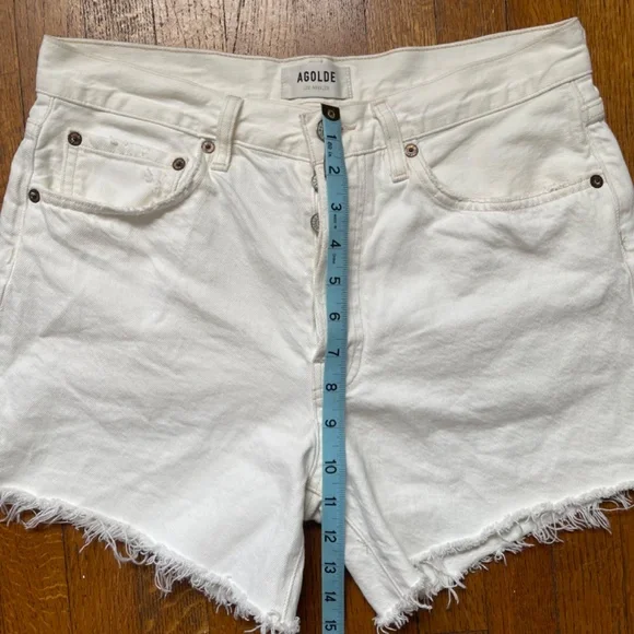 Agolde - PARKER LONG SHORT IN PANNA COTTA - Size 27 - Picture 6 of 7